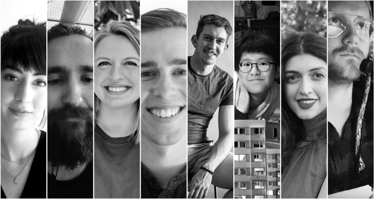 8 MFA design graduates smile for the camera.